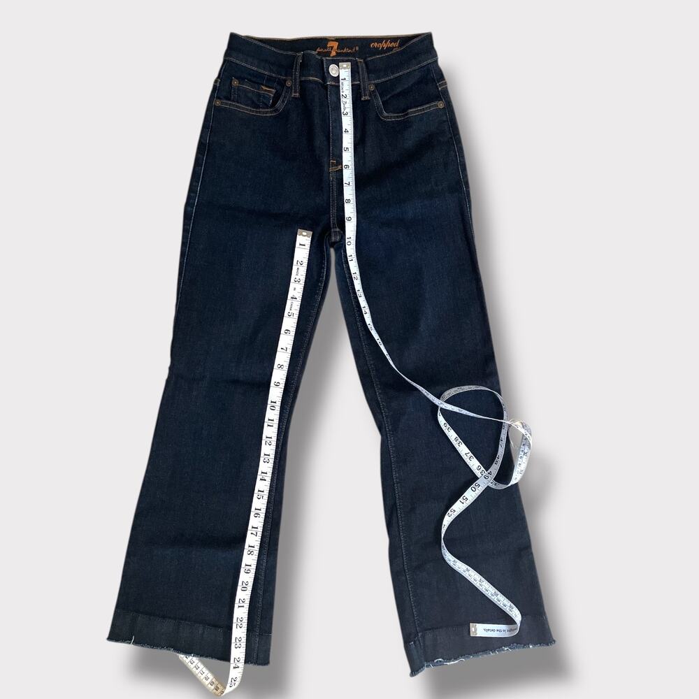 7 For All Mankind Cropped Ali Flare dark wsah euc 24 - Picture 3 of 4
